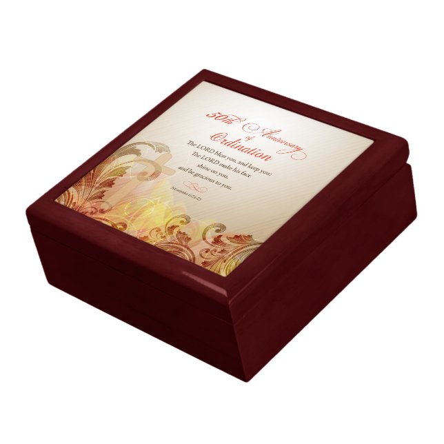 Priest, 50th Anniversary of Ordination Blessing Jewelry Box (Side)