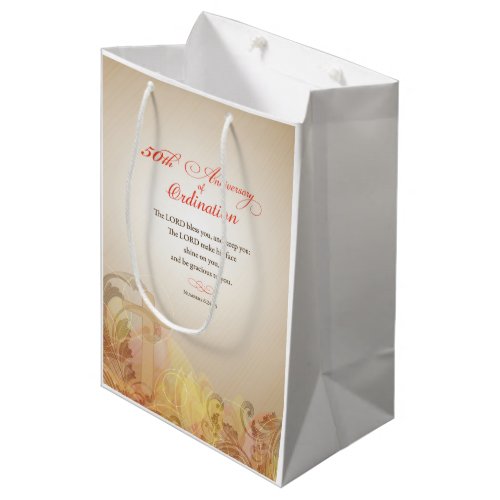 Priest 50th Anniversary of Ordination Blessing Medium Gift Bag