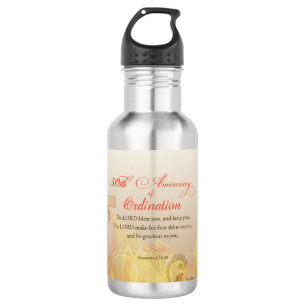 Priest, 50th Anniversary of Ordination Blessing Water Bottle
