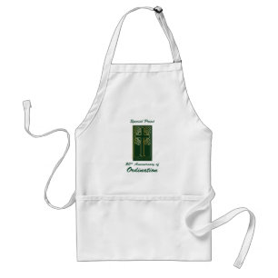 Priest 50th Anniversary of Ordination Leather Look Adult Apron