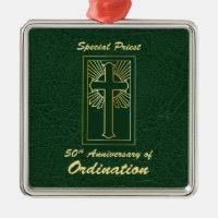 Priest 50th Anniversary of Ordination Leather Look