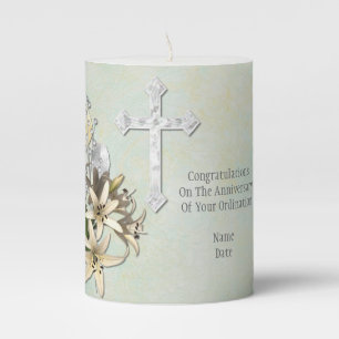 Priest Anniversary 15th 20th 25th 30th 40th 50th Pillar Candle