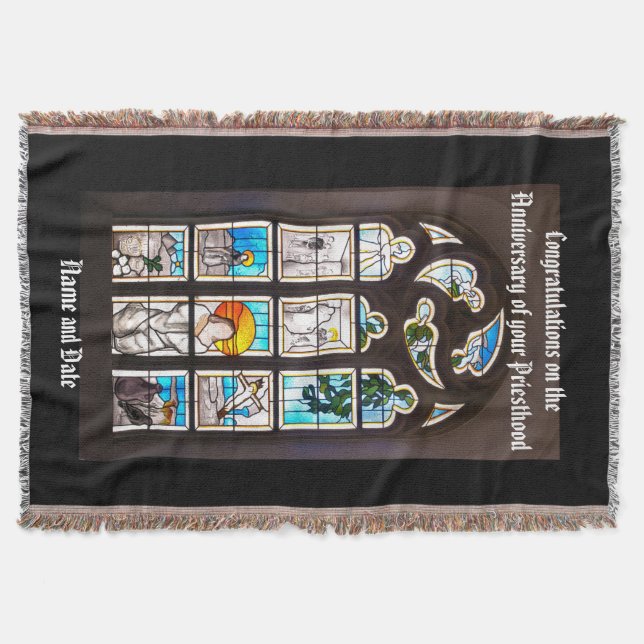 Priest Anniversary 15th 20th 25th 30th 40th 50th Throw Blanket (Front)