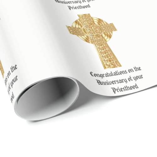 Priest Anniversary 15th 20th 25th 30th 40th 50th Wrapping Paper