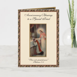 Priest Anniversary Ordination Altar Jesus Poem Card