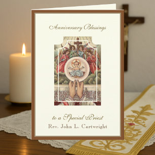 Priest Anniversary Ordination Traditional Catholic Card
