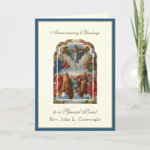 Priest Anniversary Ordination Traditional Catholic Card