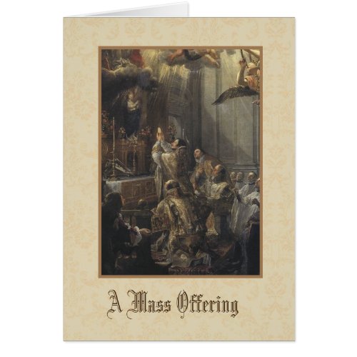 Priest at the Altar Catholic Mass Offering Card