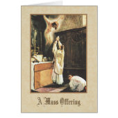 Priest at the Altar Catholic Mass Offering Card (Front)