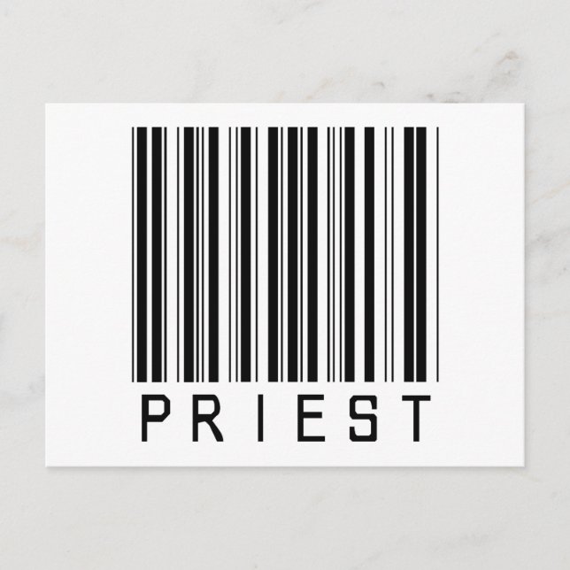 Priest Bar Code Postcard (Front)