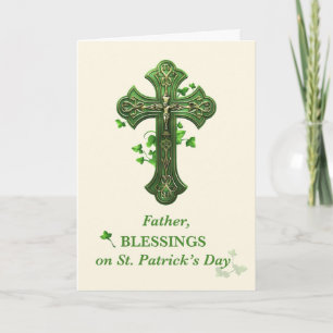 Priest Blessings On St. Patricks Day Catholic Card