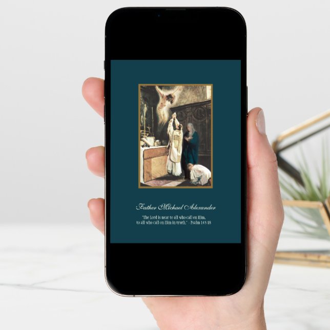 Priest Catholic Mass Blessed Mary Altar Card (Front Digital)