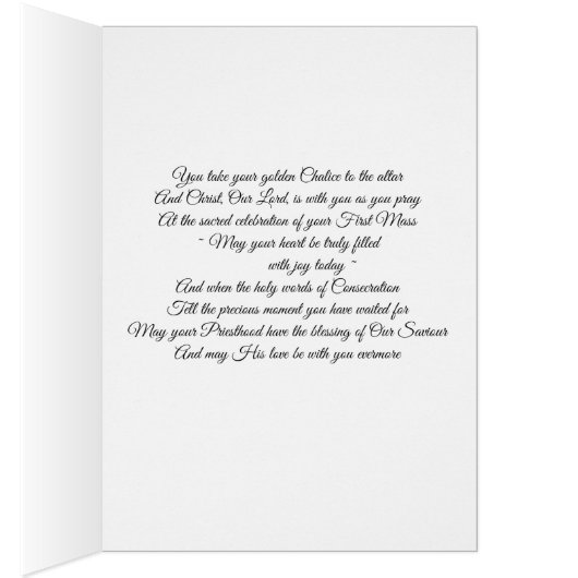 Priest celebrates his first Mass (Inside (Right))