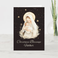 Priest Christmas Blessings Madonna and Child