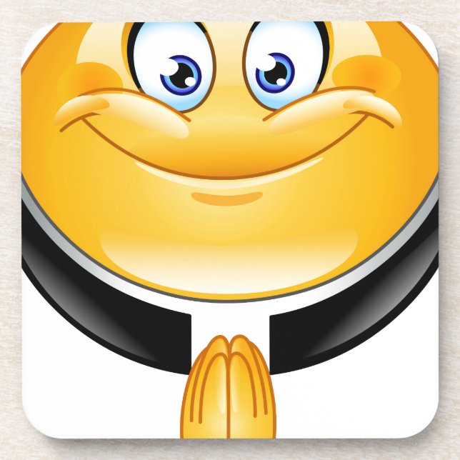 priest emoji beverage coaster (Front)