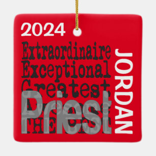 Priest Extraordinaire CUSTOM Ceramic Ornament