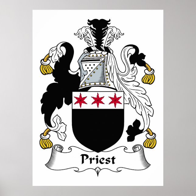 Priest Family Crest Poster (Front)