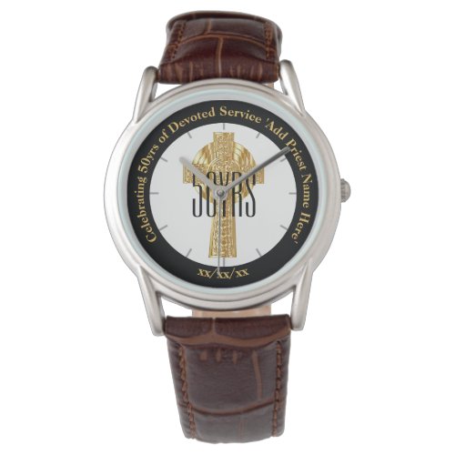 Priest Gift Ordination Anniversary Personalized Watch