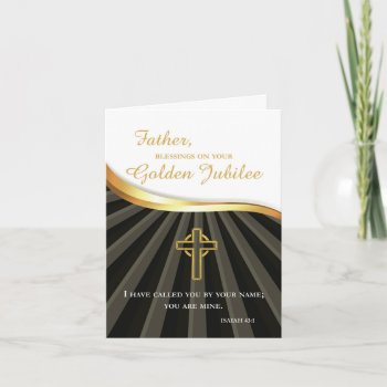 Priest Golden Jubilee Of Ordination 50 Year Card by Religious_SandraRose at Zazzle