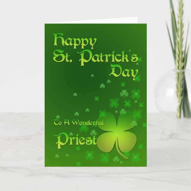 Priest, Happy St Patrick's day card (Front)