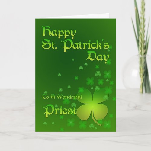 Priest Happy St Patricks day card