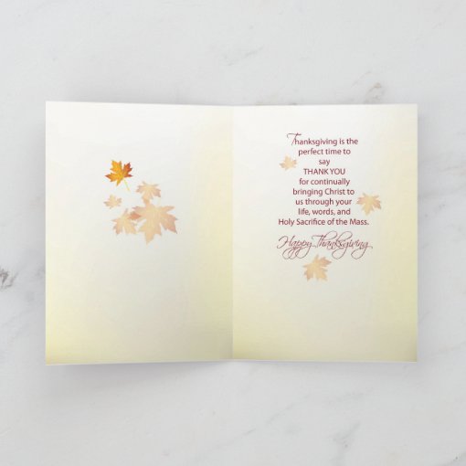 Priest Happy Thanksgiving, Catholic Holiday Card | Zazzle