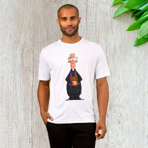 Priest Holding Bible IFunny Clergy Character T-Shirt