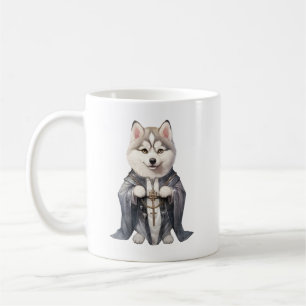 Priest King Siberian Husky Dog Coffee Mug