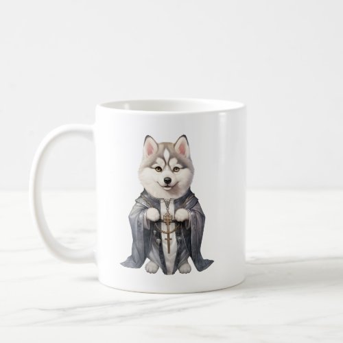 Priest King Siberian Husky Dog Coffee Mug