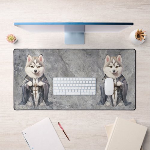 Priest King Siberian Husky Dog Desk Mat