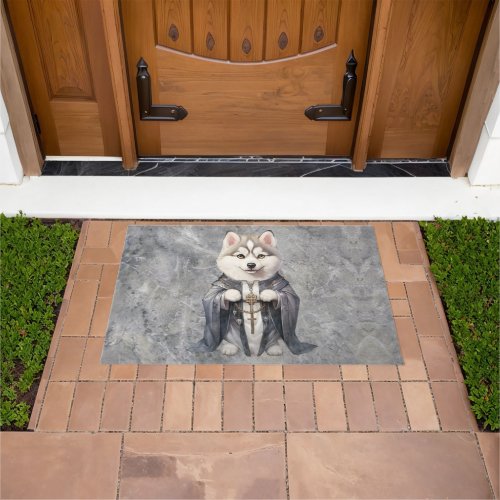 Priest King Siberian Husky Dog Doormat