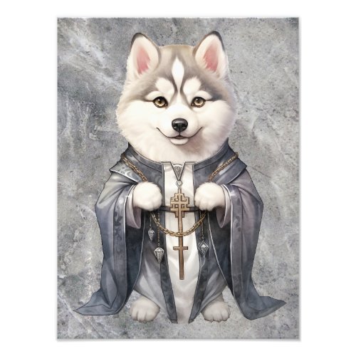 Priest King Siberian Husky Dog Photo Print