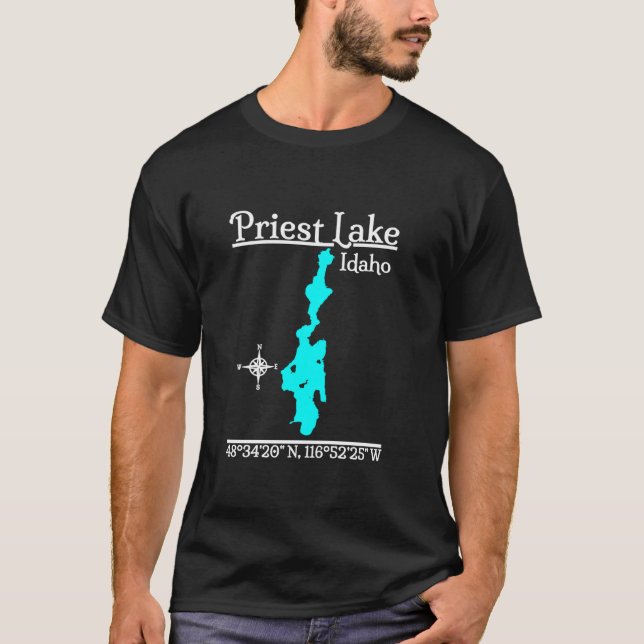 Priest Lake Idaho Long Sleeve T Shirt (Front)