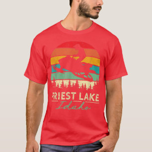 Priest Lake Idaho Snowmobile Riding Cool Snowmobil T-Shirt
