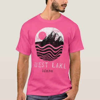Priest Lake Mountains Idaho Hiking Outdoors Vintag T-Shirt