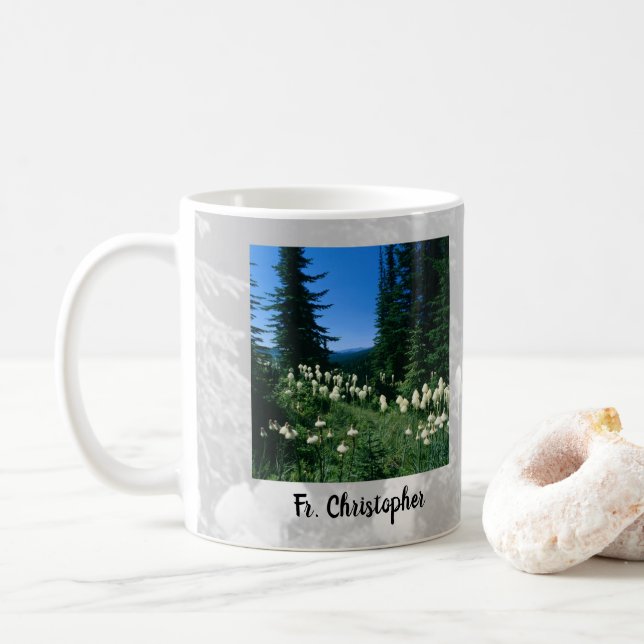 Priest Landscape Personalized Coffee Mug (With Donut)