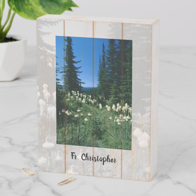 Priest Landscape Personalized Wooden Box Sign (In Situ Vertical)