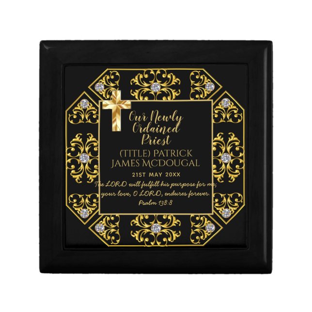 PRIEST - Newly Ordained Gift Bible Verse Custom Box (Front)