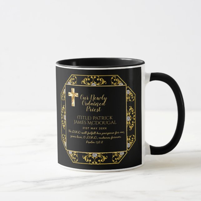 PRIEST - Newly Ordained Gift Bible Verse Custom Mug (Right)
