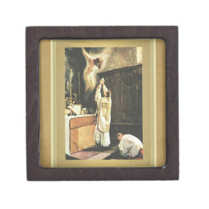 Priest offering Catholic Mass Box GIFT (2" x 2")