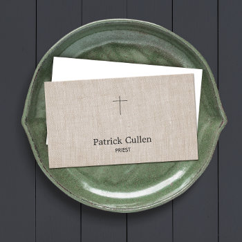 Priest Or Pastor  Crucifix Business Card by sm_business_cards at Zazzle