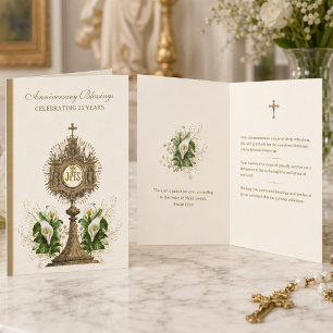 Priest Ordination 25 Year Anniversary Monstrance Card