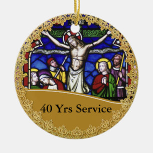 Priest Ordination 40th Anniversary Commemorative Ceramic Ornament