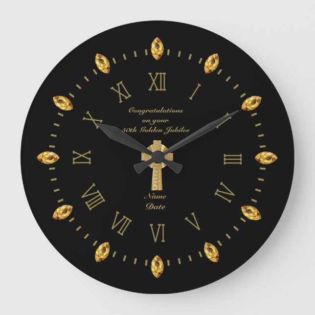 Priest Ordination 50th Anniversary Commemorative Large Clock (Front)