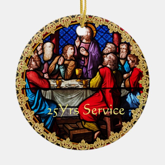 Priest ordination anniversary 25th 10th 15th ANY Ceramic Ornament (Front)