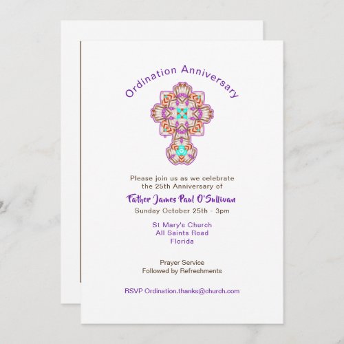 Priest Ordination Anniversary Celebrations Invitation