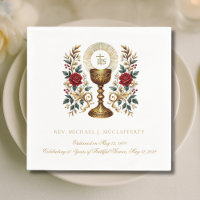 Priest Ordination Anniversary Chalice Host Roses