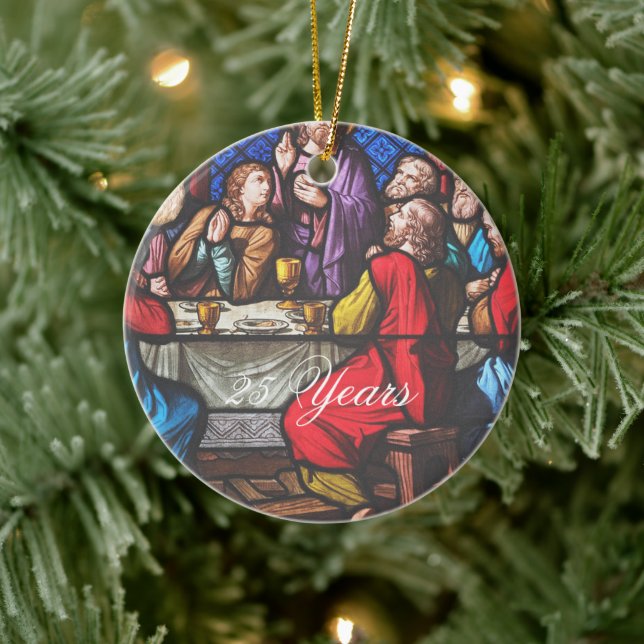 Priest Ordination Anniversary Edit Text Ceramic Ornament (Tree)