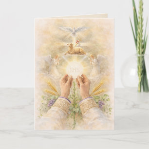 Priest Ordination Anniversary Eucharistic  Card