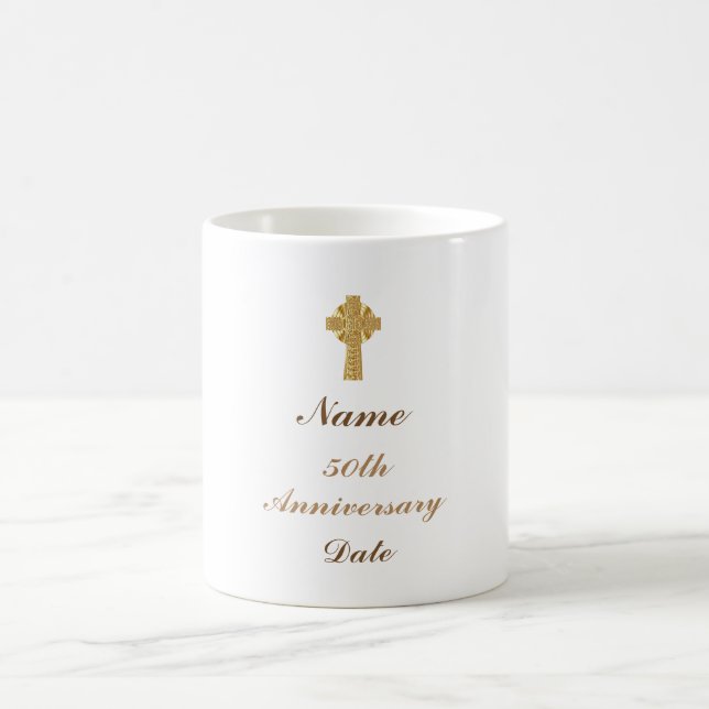Priest Ordination Anniversary Personalized Gifts Coffee Mug (Center)
